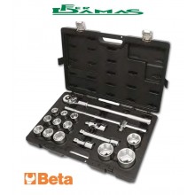 ASSORTIMENTO 3/4" 12 CHIAVI A BUSSOLA ESAGONALI E 5 ACCESSORI BETA ART. BW 928E/C17
